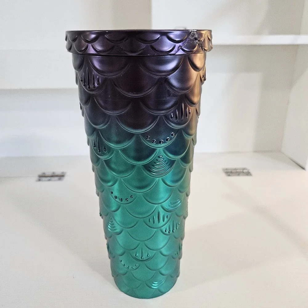 Starbucks 2024 Venti 24oz Siren Mermaid Scales Ombre Tumbler Cup AS IS (Read...